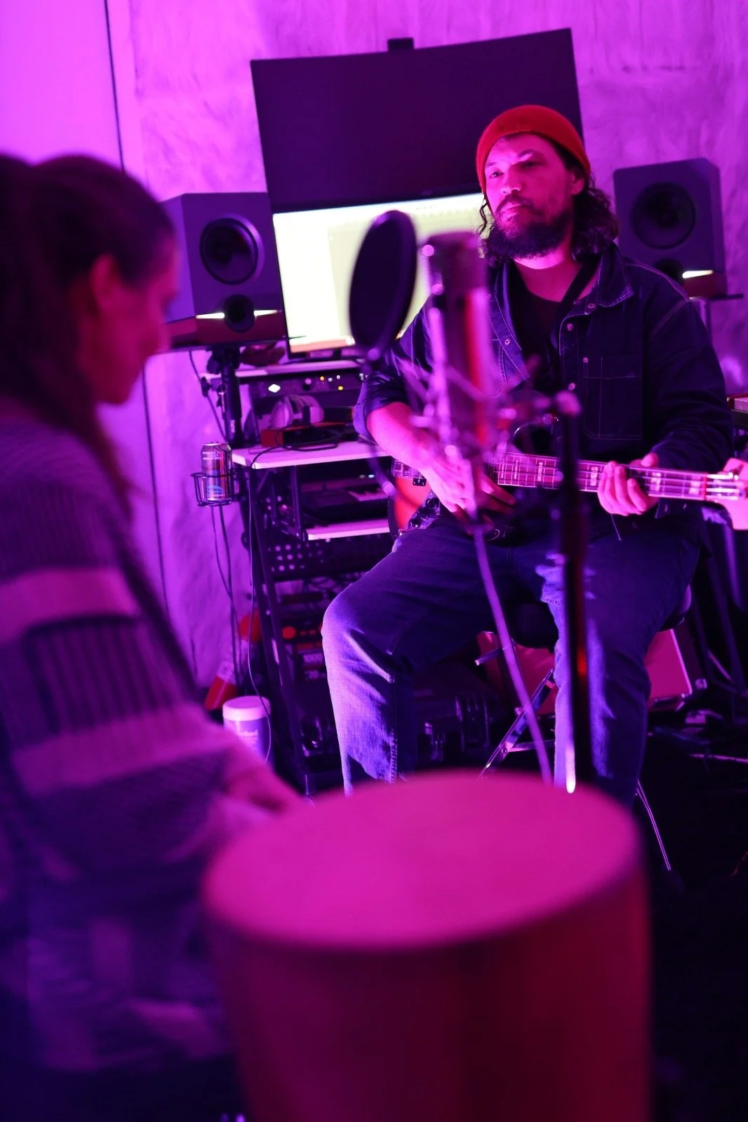 Studio session in progress